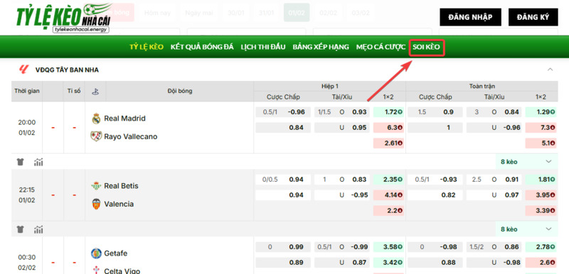 Soi kèo nhà cái hôm nay